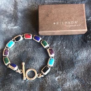 Vintage Silver Silpada Gemstone Bracelet B0442